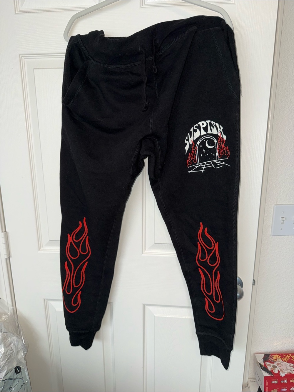 Bailey Sarian sweat pants “Suspish”